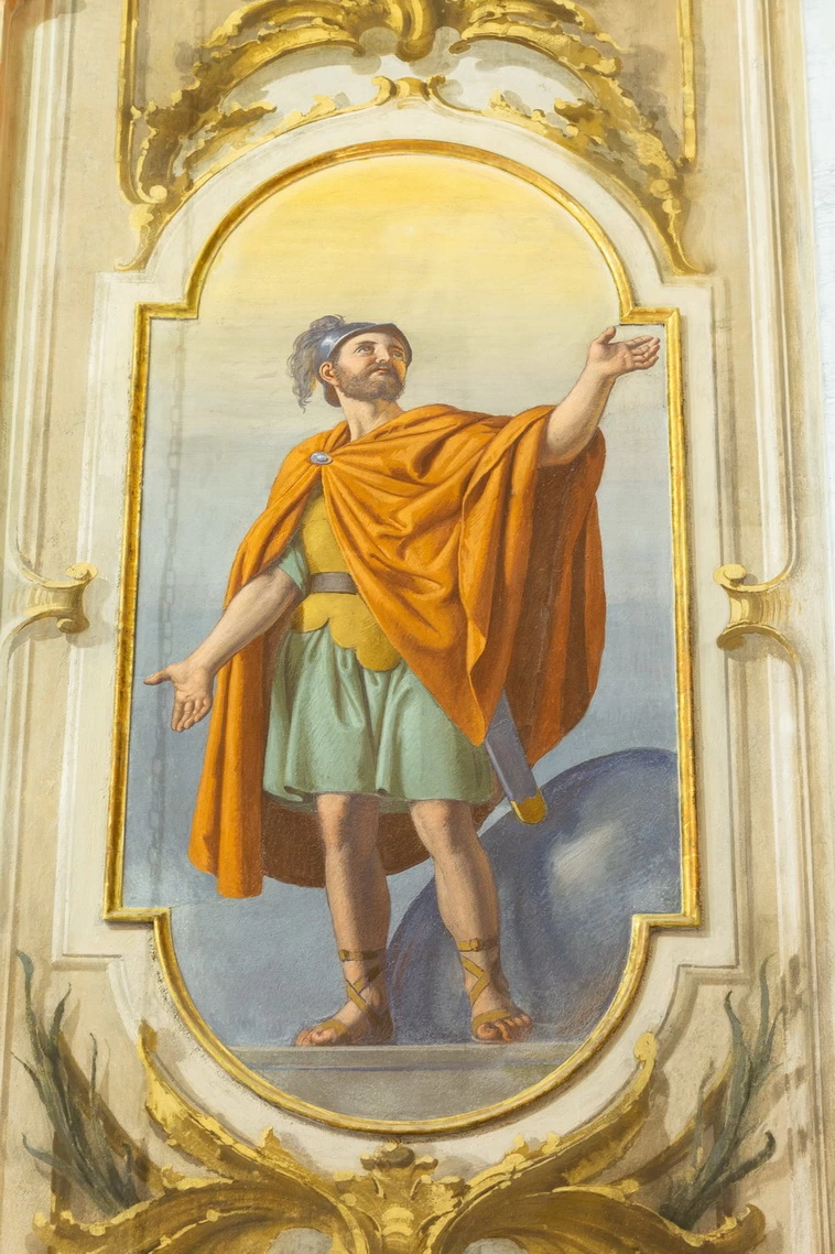 San Faustino1881 ca. - affresco, chiesa di San Zenone, Passirano (BS